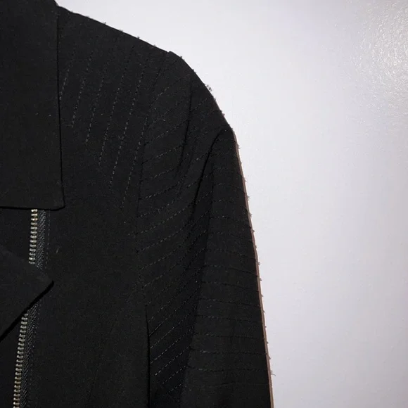 H&M Black Trench Coat with Zippers - Picture 5 of 6